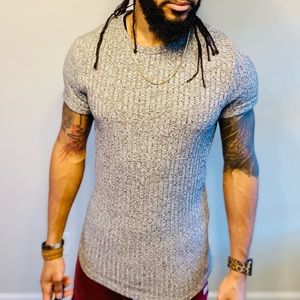 ASOS Muscle Longline T-Shirt, Size XL, Color: Gray